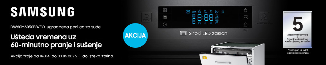 samsung dw60m6050bb akcija travanj 2026