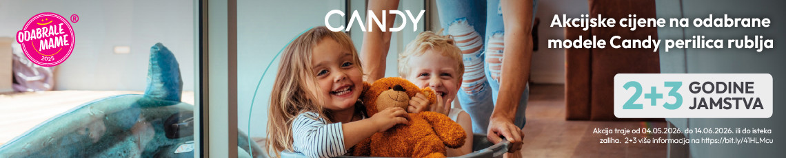 Candy perilice rublja, svibanj