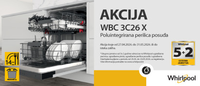 whirlpool perilica posuđa wbc 3c26x 2026