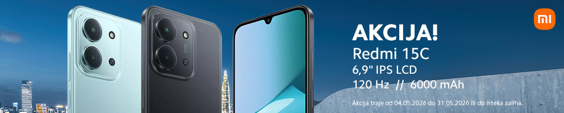 REDMI 15C akcija 5mj 2026