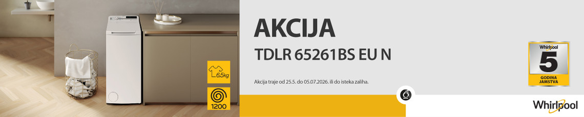 Whirlpool akcija TDLR 65261BS svibanj