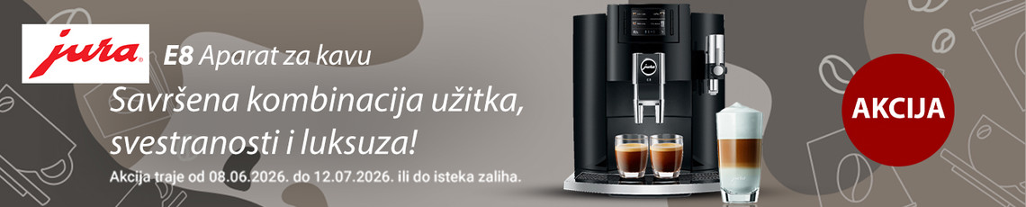 Jura E8 Piano Black akcija 2026