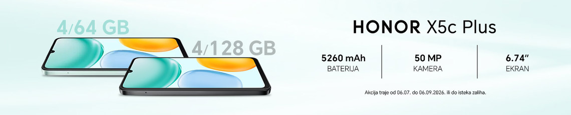 Akcija Honor X5c plus Ljeto26