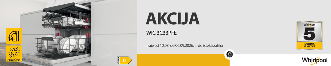 Whirlpool akcija WIC 3C33PFE ljeto