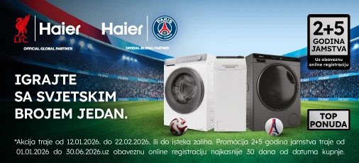 Haier njega rublja, siječanj 2026