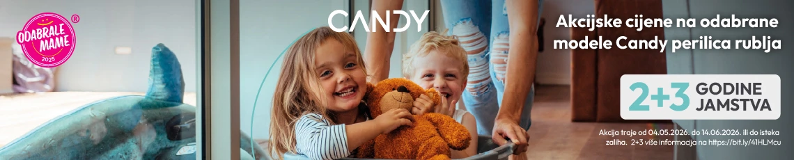 Candy perilice rublja, svibanj