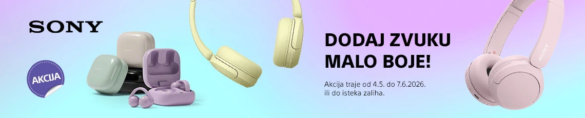 Akcija Sony slušalice svibanj 2026