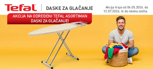 Akcija Tefal daske za glačanje 5mj 2026