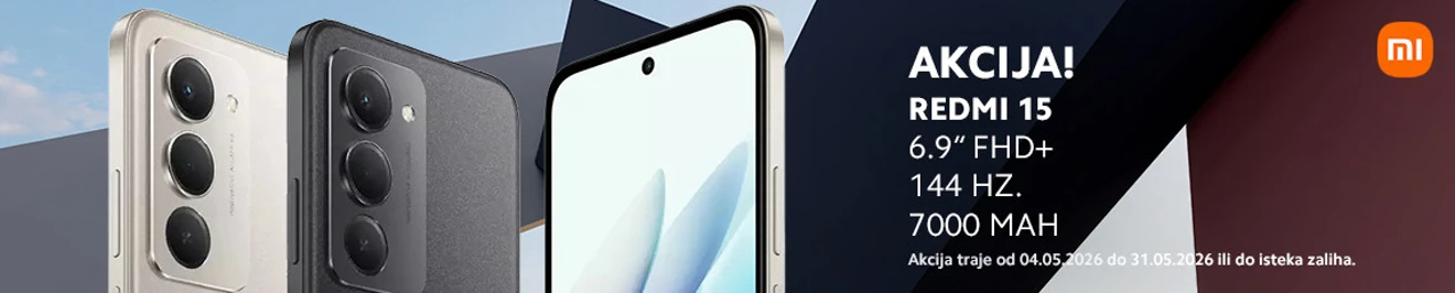 Akcija Redmi 15 5mj 2026