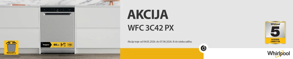 Whirlpool WFC 3C42 PX akcija svibanj 2026
