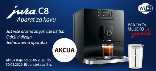 Jura akcija C8 s posudom za mlijeko 2026