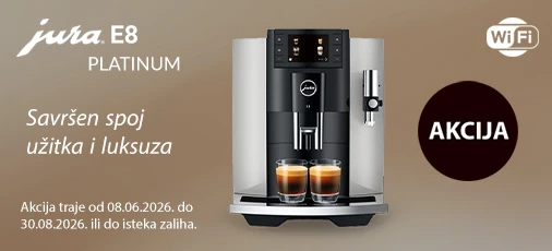 Jura E8 Platin akcija 2026