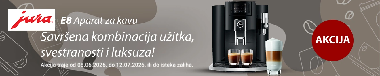 Jura E8 Piano Black akcija 2026