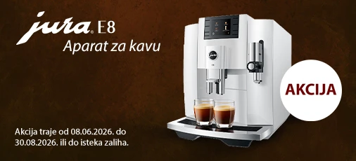 Jura E8 White akcija 2026
