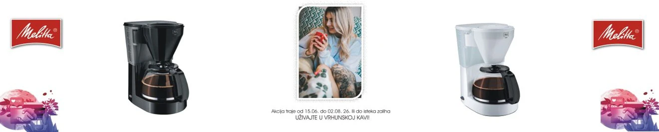 Melitta fiter aparati za kavu akcija