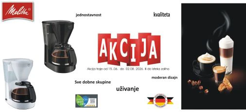 Melitta fiter aparati za kavu akcija