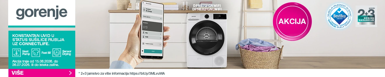 Gorenje susilice rublja lipanj 2026