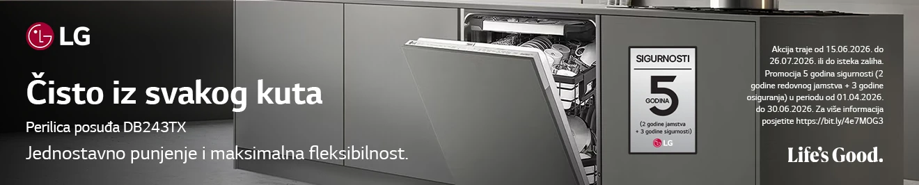 LG Perilica posuđa DB243TX Akcija Ljeto 2026