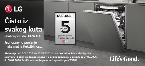 LG Perilica posuđa DB243TX Akcija Ljeto 2026