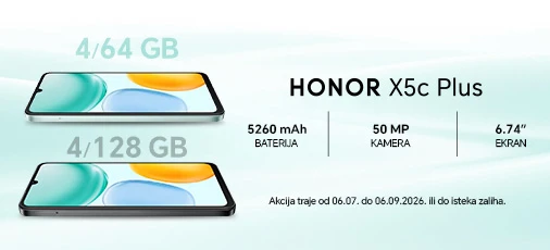 Akcija Honor X5c plus Ljeto26