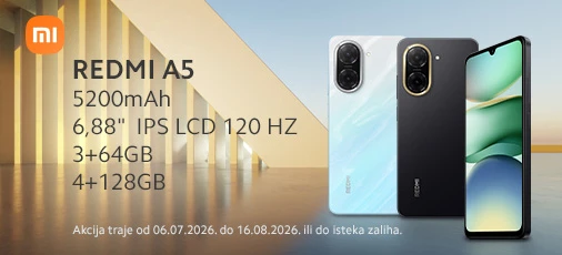 Akcija Redmi A5 7mj 2026