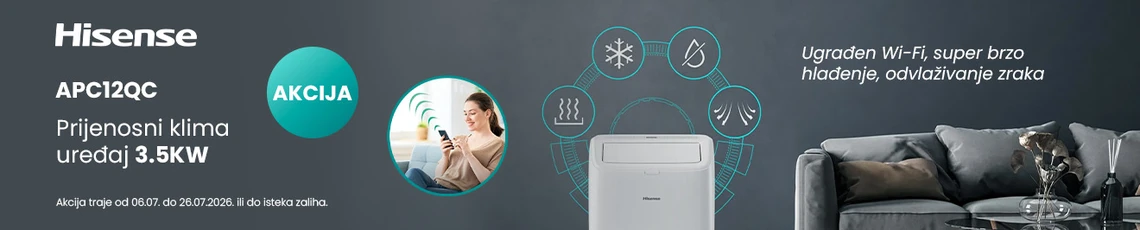 Hisense APC12QC prijenosna klima akcija