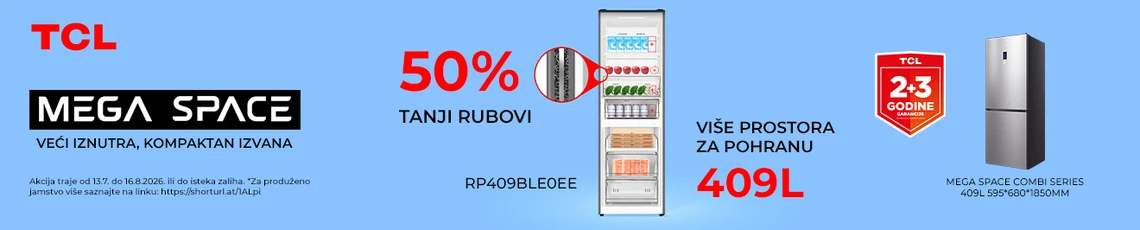 Akcija TCL RP409BLE0EE ljeto 2026