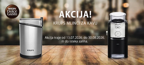 Akcija Krups mlinci za kavu 8mj 2026