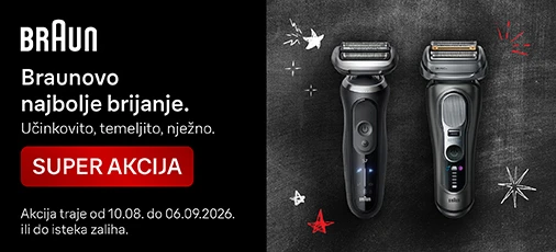 Braun aparati za brijanje Kolovoz 2026