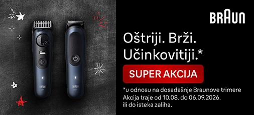 Braun aparati za šišanje Kolovoz 2026