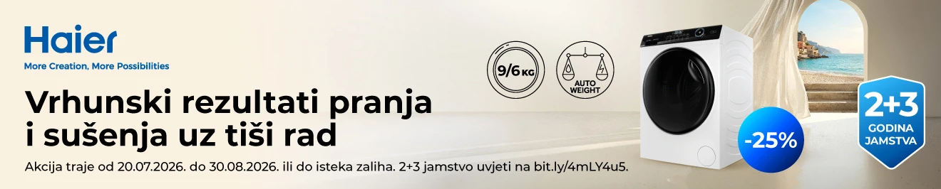 Haier perilica sušilica rublja,ljeto 2026