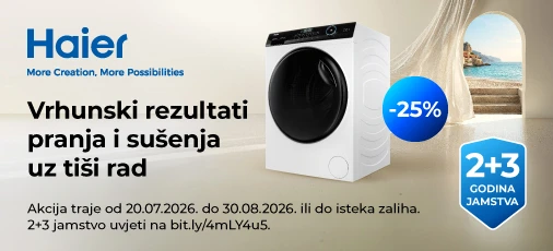 Haier perilica sušilica rublja,ljeto 2026