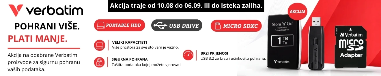 Verbatim Akcija Kolovoz 2026