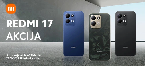Akcija Redmi 17 8mj 2026
