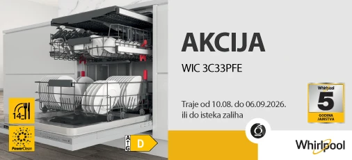 Whirlpool akcija WIC 3C33PFE ljeto