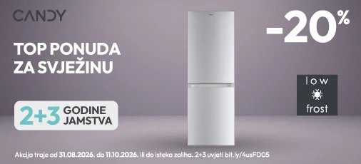Candy hladnjak CCG1L314ES, rujan 2026