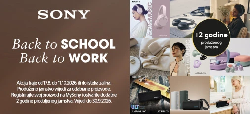 Akcija Sony back to school 2026