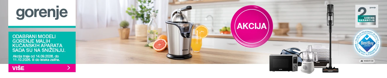 Gorenje mali kucanski aparati rujan