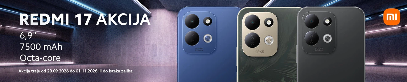 Akcija Redmi 17 10mj 2026