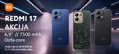 Akcija Redmi 17 10mj 2026