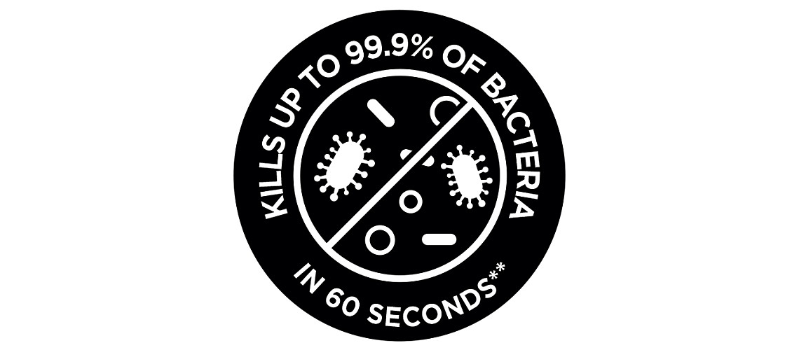 Ubija do 99,9 % bakterija u 60 sekundi* slika