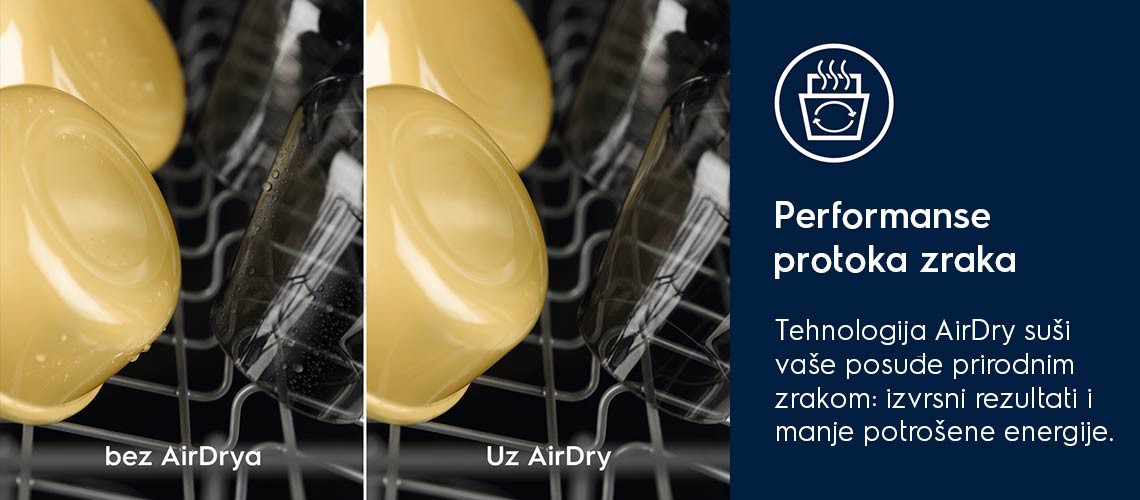 Tri puta bolje sušenje sa značajkom AirDry
