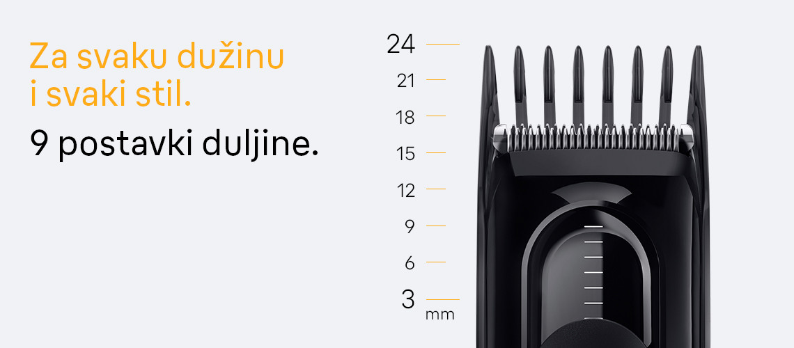 9 postavki duljine
