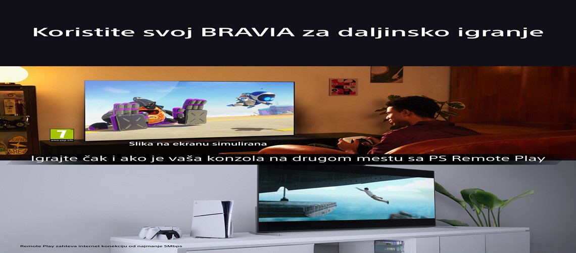 Bravia 3 - PlayStation daljinsko igranje slika