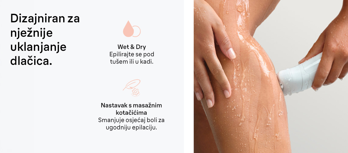 Dizajniran za nježnije uklanjanje dlačica
