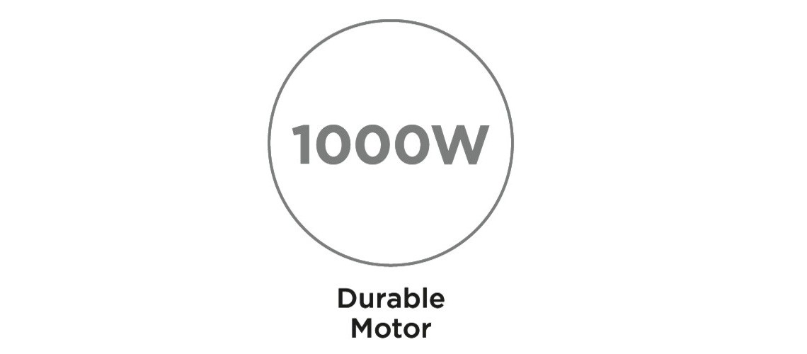 Moćan motor od 1000 W s optimiziranom tehnologijom za 44% tiši rad