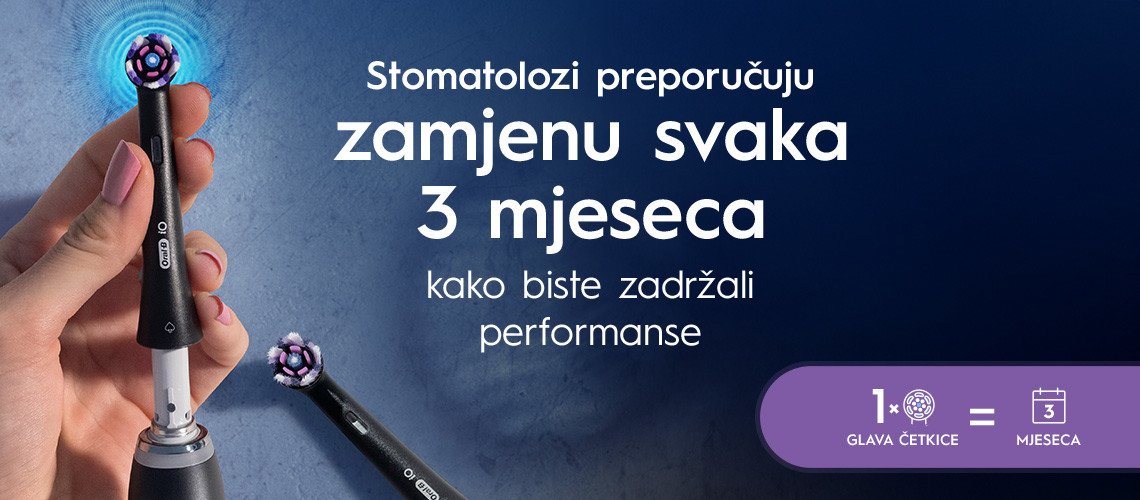 Preporuka stomatologa- zamjena svaka 3 mjeseca