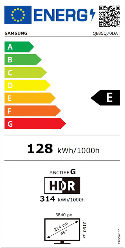 QLED,214cm,4K HDR,100Hz,HDMI2.1 - slika E