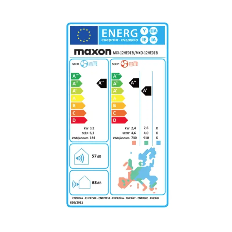 Klima uređaj Maxon ECO 3,2/3,4 kW, - slika E