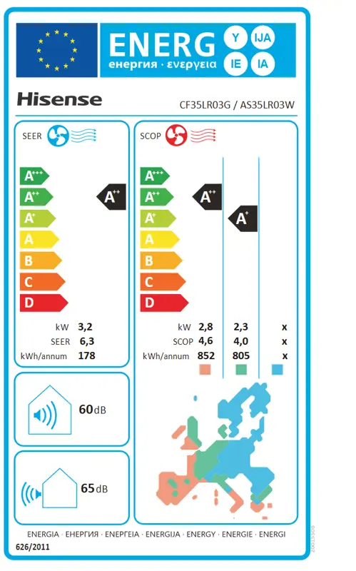 Klima uređaj 3.5KW, Wi-Fi - slika E
